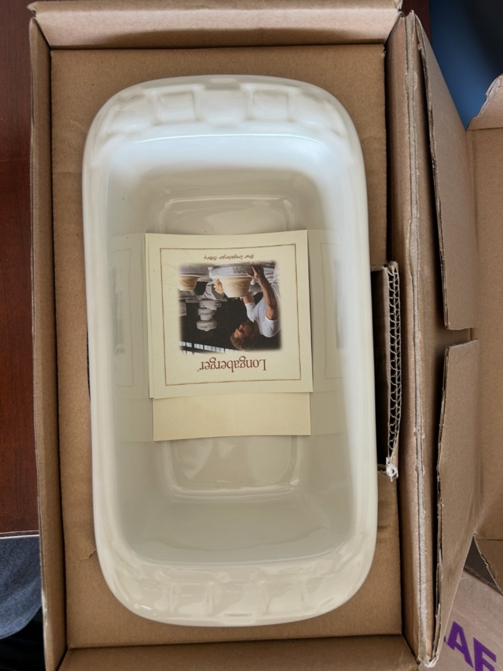 Longaberger Small Ivory Loaf Pan—NIB
